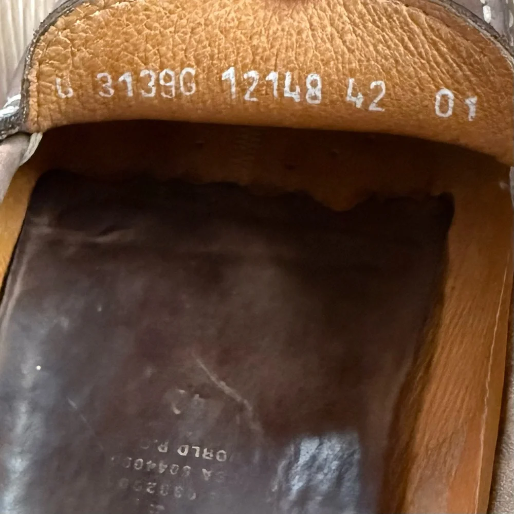 Geox Mens Slip-On Shoes Loafers Close Toe Casual Brown Leather EU 42 US 8.5-9